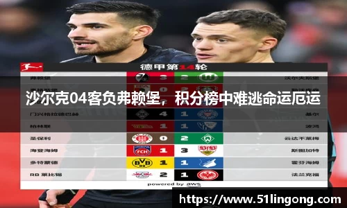 沙尔克04客负弗赖堡，积分榜中难逃命运厄运